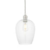 Nickel & Clear Glass Tall Pendant