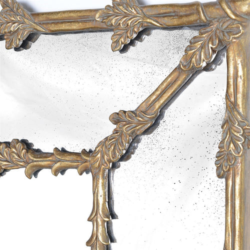 Ornate Leaf Mirror - Gilt Metal - 157cm