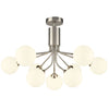 Opaque Globe 9 Ball Light - Satin Nickel