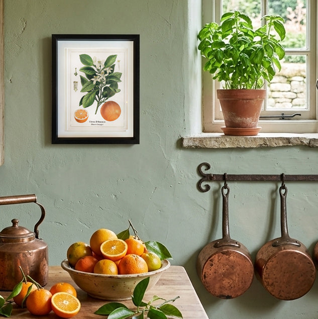 This print blends scientific illustration with decorative appeal. Its clean composition and natural tones make it an effortless addition to kitchens, dining areas, hallways, or gallery walls.
