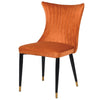 Orange Velvet Dining Chair - 87 cm