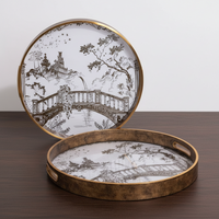 Oriental Gardens Round Trays
