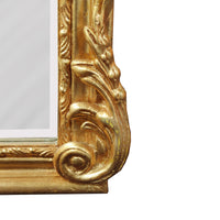 Elegant Giltwood Tall Mirror with Garland Divide