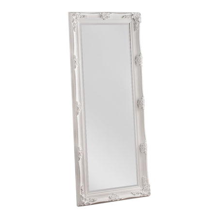 White Carved Wall Mirror 130 cm