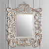 Limewashed Wooden Ornate Mirror 112cm x 87 cm