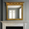 Our exquisite Ornate Giltwood Overmantle mirror is&nbsp; a breathtaking reproduction inspired by Victorian and Edwardian design. Measuring 120x120cm, this pale gilt-finished masterpiece adds a touch of grandeur to any space, whether perched above a marble fireplace in a city townhouse or gracing the walls of a countryside retreat.