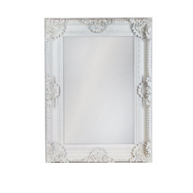 Ornate Mirror - White Baroque - 120cm x 90cm