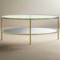 Oval Glass Coffee Table