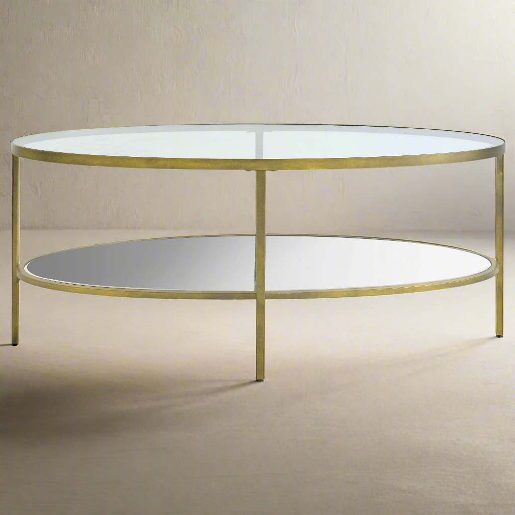 Oval Glass Coffee Table