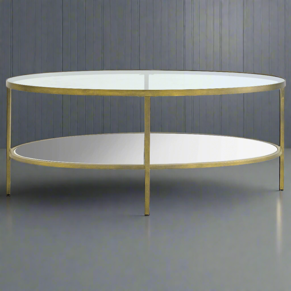 Oval Glass Coffee Table