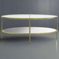 Oval Glass Coffee Table 112 cm