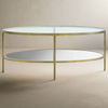 Oval Glass Coffee Table 112 cm