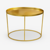 Medium Oval Gilt Metal Side Table