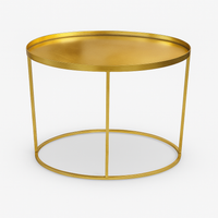 Medium Oval Gilt Metal Side Table