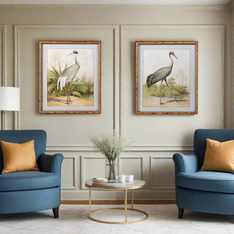 Pair of Stork Prints 60 cm