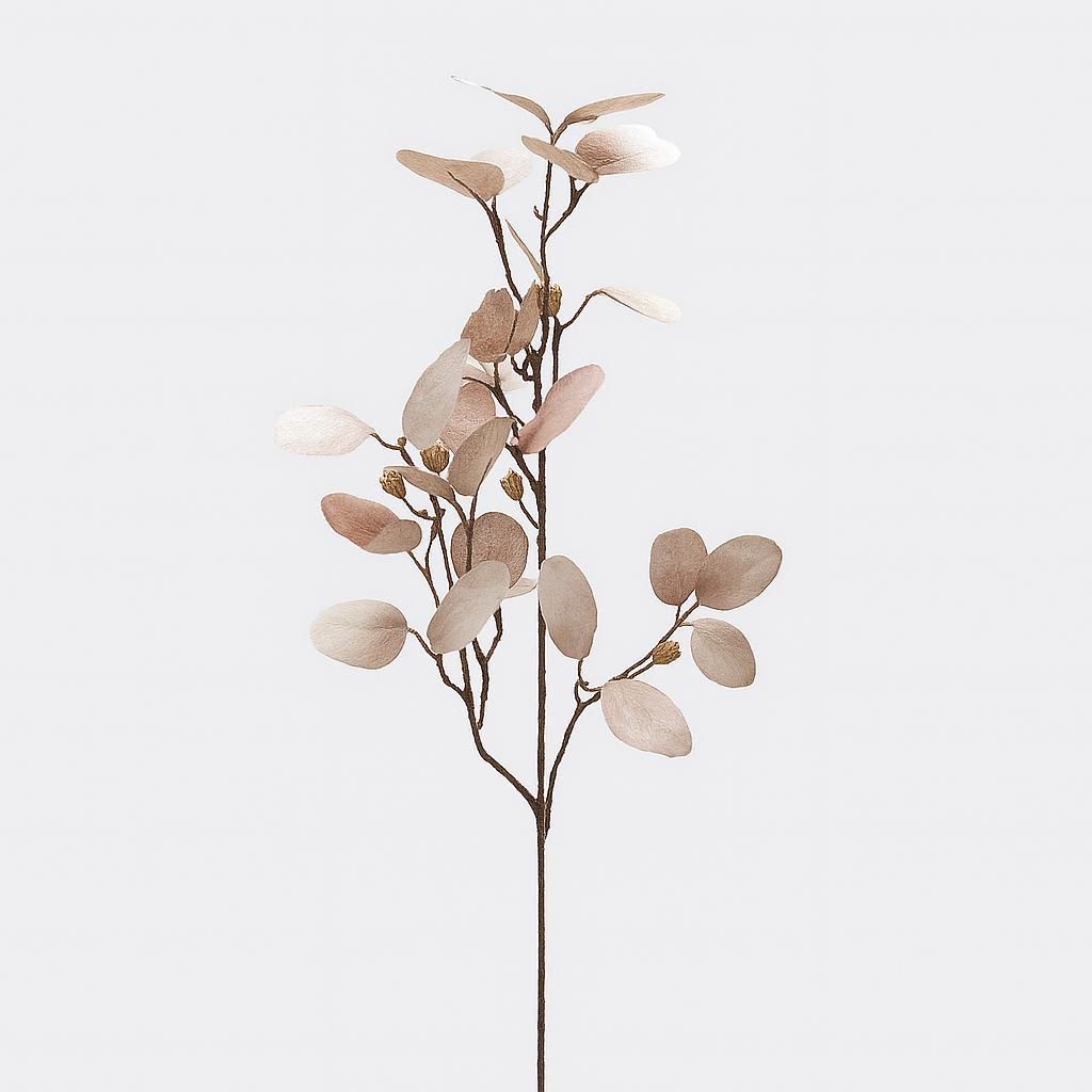 Pale Pink Eucalyptus Faux Stem for Autumn & Festive Displays