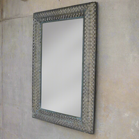 Pierced Lattice Metal Mirror - 100cm