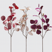 Garnet Faux Eucalyptus: Blush-Toned Elegance for Home Decor