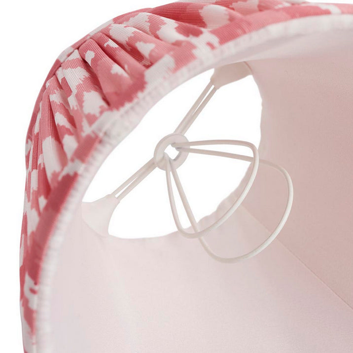16cm tapered shade with a clip to fit golf or candle bulbs. Unique Ikat pattern design in pink with taped edge detailing.
Perfect when paired with decorative table lights, wall lights or chandeliers.