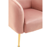 Pink Velvet Chair H: 100 cm