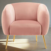 Pink Velvet Chair H: 100 cm