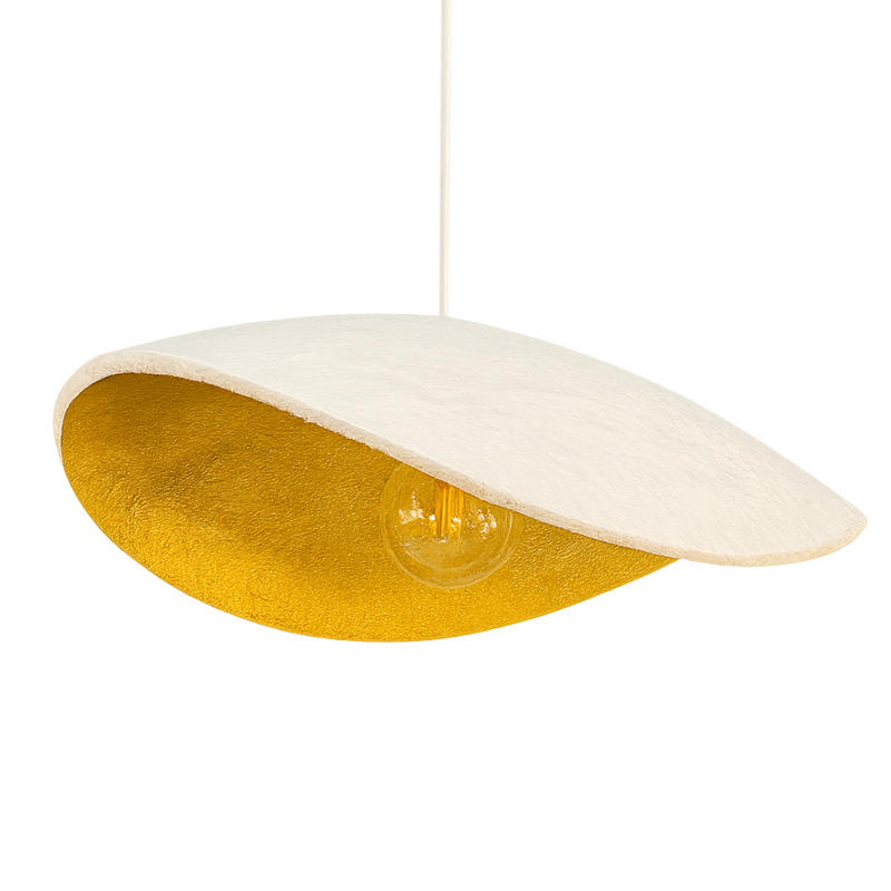Contemporary 'Wave' Pendant Light: Modern Plaster Elegance
