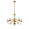 Polished Brass Chandelier - 5 Branch