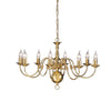 Polished Brass Chandelier - 8 Branch