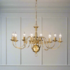 Polished Brass Chandelier - 8 Branch