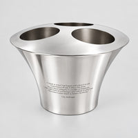 Champagne Cooler 3 Bottles Polished Nickel