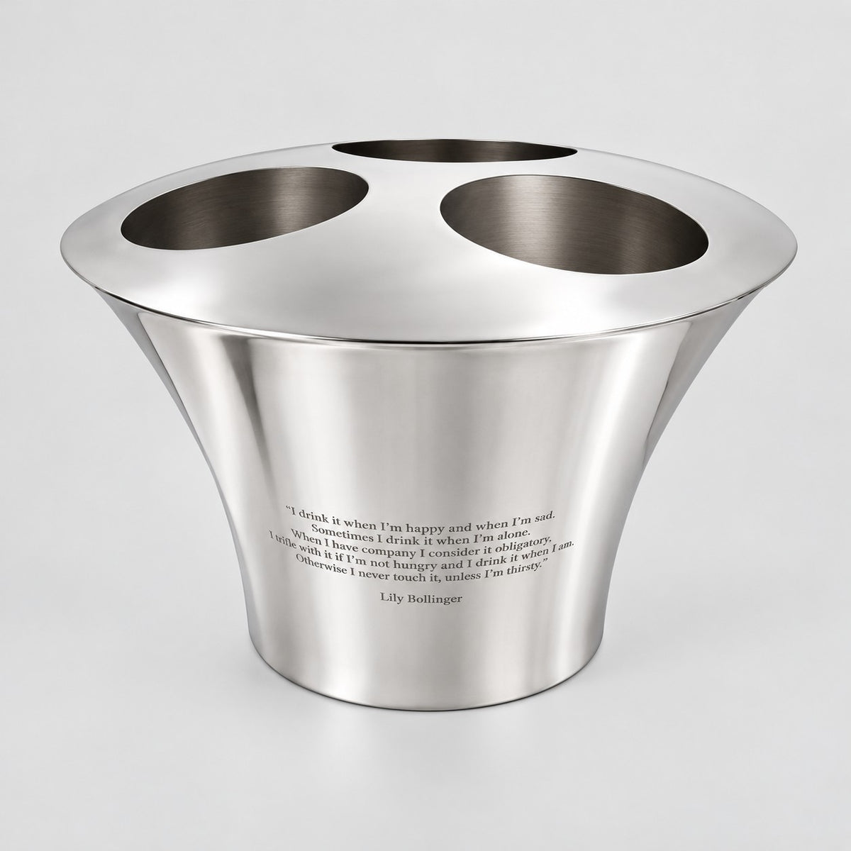 Champagne Cooler 3 Bottles Polished Nickel