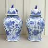 Porcelain Ginger Jars Pair 55cm