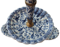 blue &amp; white porcelain tiered centrepiece stand