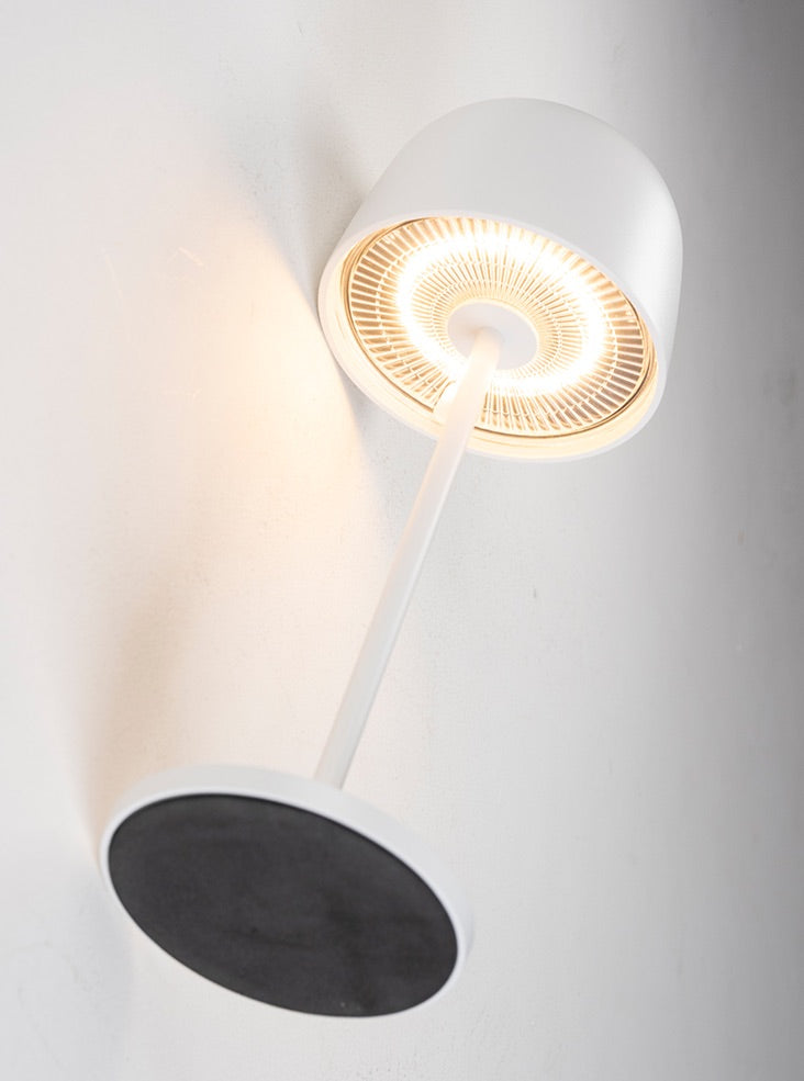 Portable White Metal Lamp