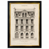 Framed Architectural Prints - Set of Two