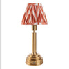 Brushed Gold Rechargeable Touch Lamp With Chevron Pleated Shade - Mix & Match