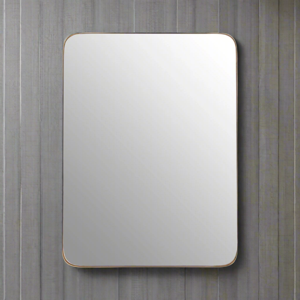 This minimal gilt framed mirror is sleek and understated, perfect simple hall, cloakroom or bathroom mirror.&nbsp;


Can be hung vertically or horizontally

H: 81 cm W: 61 cm