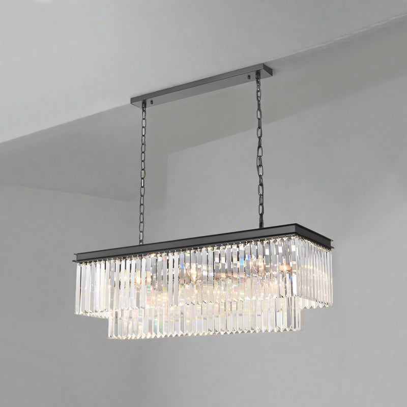 A fabulous statement light - glamorous and contemporary with an industrial twist.&nbsp;&nbsp; An amazing look above a kitchen island or large dining table to act as a focal centrepiece.