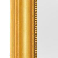Add a touch of sophistication to your interior with this beautifully crafted rectangular gold beaded mirror. It features a classic antique gold finish and delicate beaded detailing along the inner edge, this mirror brings both style and function to your home. The beveling on the glass will give the impression of space.The clean, rectangular shape complements both traditional and contemporary interiors, making it a versatile décor piece. Perfect in halls to brighten the space, in a living room as an overmant