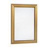 Gold-framed mirror on a white background