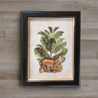 Safari Leopard wall print in a classic black and gilt frame, a size of this print will make an impact on any wall. Combine it with other prints to elevate your wall.