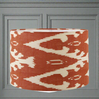 Red Cotton Ikat Patterned Lamp / Pendant Shade - 40/35/30 cm