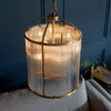 Brass Ribbed Lantern 30 cm