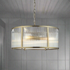 Ribbed Glass Circular Light H40 W45 cm