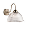 Ribbed Glass Wall Light H: 24 cm W: 23 cm