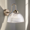 Ribbed Glass Wall Light H: 24 cm W: 23 cm