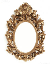 Ornate Oval Mirror 70 x 50 cm