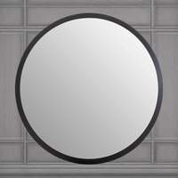 Small Black Framed Mirror 44 cm