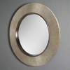 Round Brushed Bronze Mirror 90 cm