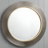 Extra Large Circular Mirror Gunmetal & Gilt 91 cm